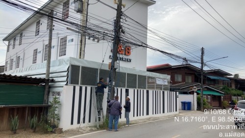 เจ้าหน้าที่กองยุทธศาสตร์และงบประมาณ ดำเนินการตามคำร้อง ขอซ่อมแซมเคเบิ้ลทีวี ชุมชนดอนไชย