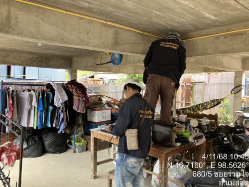 เจ้าหน้าที่กองยุทธศาสตร์และงบประมาณ ดำเนินการตามคำร้อง ขอติดตั้งเคเบิ้ลทีวี ชุมชนร่วมใจ