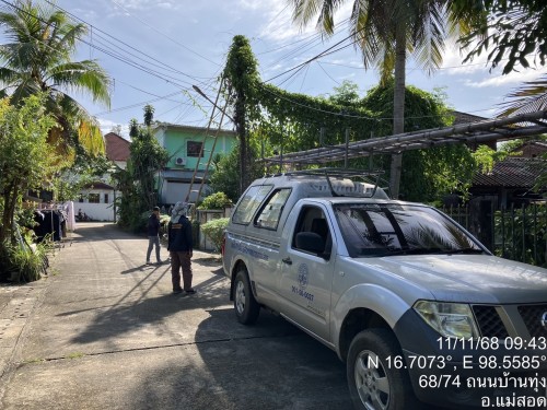 เจ้าหน้าที่กองยุทธศาสตร์และงบประมาณ ดำเนินการตามคำร้องขอซ่อมแซมเคเบิ้ลทีวี ชุมชนประชารักษ์ และชุมชนร่วมแรง