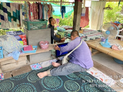 เจ้าหน้าที่กองยุทธศาสตร์และงบประมาณ ดำเนินการตามคำร้องขอซ่อมแซมเคเบิ้ลทีวี ชุมชนร่วมใจ