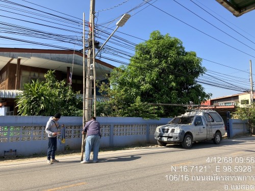 เจ้าหน้าที่กองยุทธศาสตร์และงบประมาณ ดำเนินการตามคำร้องขอซ่อมแซมเคเบิ้ลทีวี ชุมชนร่วมแรง