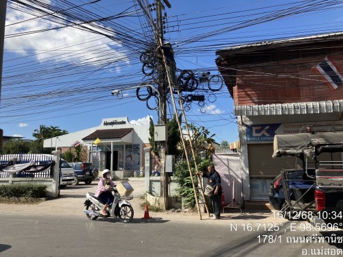 เจ้าหน้าที่กองยุทธศาสตร์และงบประมาณ ดำเนินการตามคำร้องขอซ่อมแซมเคเบิ้ลทีวี ชุมชนวัดหลวง
