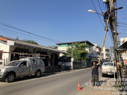 เจ้าหน้าที่กองยุทธศาสตร์และงบประมาณ ดำเนินการตามคำร้องขอติดตั้งเคเบิ้ลทีวี ชุมชนชุมพลพัฒนา