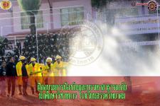 ฝึกอบรมการป้องกันเเละบรรเทาสาธารณภัย นักศึกษาวิชาทหาร โรงเรียนสรรพวิทยาคม