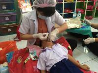 ตรวจสุขภาพเด็กปฐมวัยในศูนย์พัฒนาเด็กเล็กศูนย์พัฒนาเด็กเล็กวัดอรัญญเขต