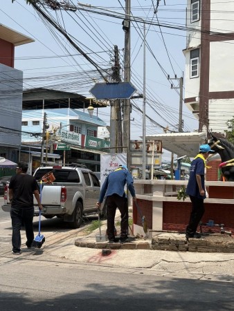 ทำความสะอาด ศาลเจ้าพ่อพะวอ ตลาดบ้านเหนือ ชุมชนดอนไชย