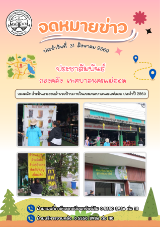 กองคลัง ดำเนินการออกสำรวจป้าย ประจำปี 2569