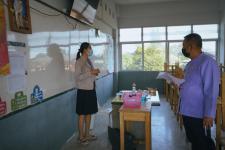 ผู้บริหารเทศบาลนครแม่สอดลงพื้นที่ตรวจเยี่ยมสถานศึกษา ในการเตรียมพร้อมในการเปิดเรียน