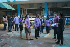 ผู้บริหารเทศบาลนครแม่สอดลงพื้นที่ตรวจเยี่ยมสถานศึกษา ในการเตรียมพร้อมในการเปิดเรียน