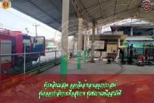 ดัวบเพลิงเเม่สอด ออกฉีดล้างลานอเนกประสงค์ศูนย์ออกกำลังกายเพื่อสุขภาพ ชุมชนบ้านเหนือสามัคคี