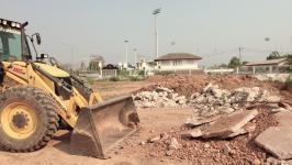 ออกดำเนินการปรับพื้นที่กองดิน