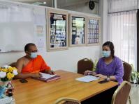 พระมหาอำพลฯ นิสิตปริญญาโท หลักสูตรรัฐประศาสนศาสตรมหาบัณฑิต หลักสูตรบัณฑิตศึกษา มหาวิทยาลัยมหาจุฬาลงกรณราชวิทยาลัย วิทยาเขตนครสวรรค์ ได้สัมภาษณ์คณะกองสวัสดิการสังคม เพื่อนำข้อมูลเชิงลึกประกอบการวิจัย