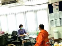 พระมหาอำพลฯ นิสิตปริญญาโท หลักสูตรรัฐประศาสนศาสตรมหาบัณฑิต หลักสูตรบัณฑิตศึกษา มหาวิทยาลัยมหาจุฬาลงกรณราชวิทยาลัย วิทยาเขตนครสวรรค์ ได้สัมภาษณ์คณะกองสวัสดิการสังคม เพื่อนำข้อมูลเชิงลึกประกอบการวิจัย