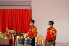 พิธีเปิดโครงการรณรงค์ป้องกันยาเสพติดในสถานศึกษา โรงเรียนกีฬาเทศบาลนครแม่สอด