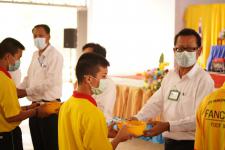 พิธีเปิดโครงการรณรงค์ป้องกันยาเสพติดในสถานศึกษา โรงเรียนกีฬาเทศบาลนครแม่สอด