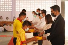 พิธีเปิดโครงการรณรงค์ป้องกันยาเสพติดในสถานศึกษา โรงเรียนกีฬาเทศบาลนครแม่สอด