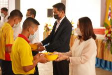 พิธีเปิดโครงการรณรงค์ป้องกันยาเสพติดในสถานศึกษา โรงเรียนกีฬาเทศบาลนครแม่สอด