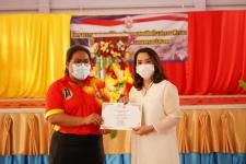 พิธีเปิดโครงการรณรงค์ป้องกันยาเสพติดในสถานศึกษา โรงเรียนกีฬาเทศบาลนครแม่สอด