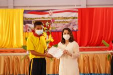 พิธีเปิดโครงการรณรงค์ป้องกันยาเสพติดในสถานศึกษา โรงเรียนกีฬาเทศบาลนครแม่สอด