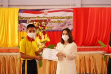 พิธีเปิดโครงการรณรงค์ป้องกันยาเสพติดในสถานศึกษา โรงเรียนกีฬาเทศบาลนครแม่สอด