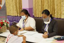 คณะกรรมการตรวจเยี่ยมสนามสอบ การประเมินความสามารถมารถด้านการอ่านของผู็เรียน (RT) ชั้นประถมศึกษาปีที่ 1 ปีการศึกาา 2563 ได้ลงพื้นที่ตรวจเี่ยมสนามสอบ