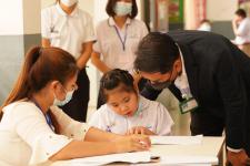 คณะกรรมการตรวจเยี่ยมสนามสอบ การประเมินความสามารถมารถด้านการอ่านของผู็เรียน (RT) ชั้นประถมศึกษาปีที่ 1 ปีการศึกาา 2563 ได้ลงพื้นที่ตรวจเี่ยมสนามสอบ