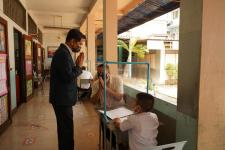 คณะกรรมการตรวจเยี่ยมสนามสอบ การประเมินความสามารถมารถด้านการอ่านของผู็เรียน (RT) ชั้นประถมศึกษาปีที่ 1 ปีการศึกาา 2563 ได้ลงพื้นที่ตรวจเี่ยมสนามสอบ