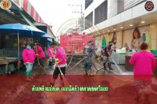 ดับเพลิงแม่สอด ออกฉีดล้างตลาดสดศรีมอย