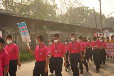 กองการศึกษาร่วมเดินรณรงค์ให้ประชาชนไปใช้สิทธิเลือกตั้ง