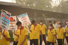 กองการศึกษาร่วมเดินรณรงค์ให้ประชาชนไปใช้สิทธิเลือกตั้ง