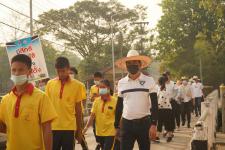 กองการศึกษาร่วมเดินรณรงค์ให้ประชาชนไปใช้สิทธิเลือกตั้ง