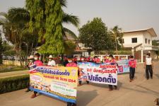 กองการศึกษาร่วมเดินรณรงค์ให้ประชาชนไปใช้สิทธิเลือกตั้ง