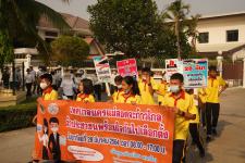 กองการศึกษาร่วมเดินรณรงค์ให้ประชาชนไปใช้สิทธิเลือกตั้ง