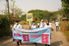 กองการศึกษาร่วมเดินรณรงค์ให้ประชาชนไปใช้สิทธิเลือกตั้ง