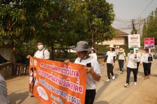 กองการศึกษาร่วมเดินรณรงค์ให้ประชาชนไปใช้สิทธิเลือกตั้ง