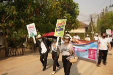 กองการศึกษาร่วมเดินรณรงค์ให้ประชาชนไปใช้สิทธิเลือกตั้ง