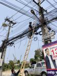 กองวิชาการและแผนงาน ดำเนินการซ่อมแซมสายไฟเบอร์ออฟติกในเขตเทศบาล
