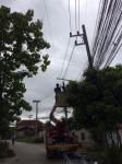 งานไฟฟ้า ฝ่ายการโยธา ออกปฏิบัติหน้าที่ติดโคมไฟและซ่อมแซมไฟฟ้าส่องสว่างถนนสาธารณะในเขตชุมชนต่าง ๆ
