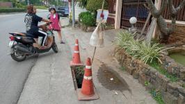 สำรวจฝาท่อระบายน้ำที่สูญหาย