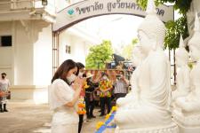 เทศบาลนครแม่สอดจัดพิธีอัญเชิญพระพุทธโคดมบุญบารมี เพื่อไปประดิษฐานยังโรงเรียนในสังกัดเทศบาลนครแม่สอด