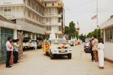 เทศบาลนครแม่สอดจัดพิธีอัญเชิญพระพุทธโคดมบุญบารมี เพื่อไปประดิษฐานยังโรงเรียนในสังกัดเทศบาลนครแม่สอด