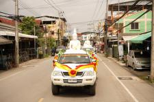 เทศบาลนครแม่สอดจัดพิธีอัญเชิญพระพุทธโคดมบุญบารมี เพื่อไปประดิษฐานยังโรงเรียนในสังกัดเทศบาลนครแม่สอด