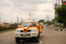เทศบาลนครแม่สอดจัดพิธีอัญเชิญพระพุทธโคดมบุญบารมี เพื่อไปประดิษฐานยังโรงเรียนในสังกัดเทศบาลนครแม่สอด