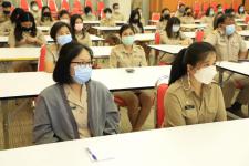 กองยุทธศาสตร์และงบประมาณ ร่วมกิจกรรมโครงการผู้บริหารมอบนโยบายการทำงานตามหลักธรรมาภิบาล