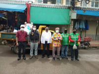 เจ้าหน้าที่ที่ปฎิบัติการฉีดพ่นยาฆ่าเชื้อ Covid-19