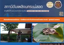 ดับเพลิงนครแม่สอด ดำเนินการกำจัดรังต่อบ้านประชาชน ชุมชนร่วมแรง