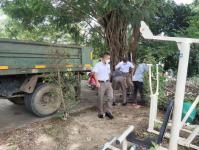 ออกเก็บกิ่งไม้และวัชพืช บริเวณสถานีตำรวจภูธรแม่สอด