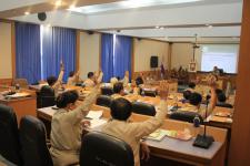 การประชุมสภาเทศบาล สมัยสามัญ สมัยแรก ประจำปี 2560 ในวันพฤหัสบดี ที่ ๒ มีนาคม พ.ศ. 2560 เวลา 10.00. ณ ห้องประชุมสภาเทศบาลนครแม่สอด