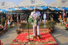 งานรัฐพิธีและวางพานพุ่มดอกไม้สด วันสมเด็จพระนเรศวรมหาราช เนื่องในวันยุทธหัตถี