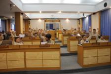 การประชุมสภาเทศบาล สมัยสามัญ สมัยที่๓ ครั้งที่4 ประจำปี 2559 ในวันพุธที่ 14 กันยายน พ.ศ. 2559 เวลา 10.00. ณ ห้องประชุมสภาเทศบาลนครแม่สอด